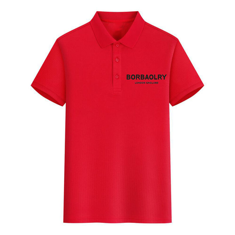 أكمام قصيرة للرجال من نوع يونيسيكس عارية لأكمام قصيرة للقميص البولو بيع ساخن نمط صلب مطبوع قميص مخصص شعار بسيط ملون مضاد للشحوم